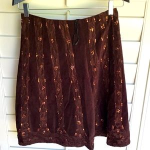 Persaman New York  velvet sequined skirt